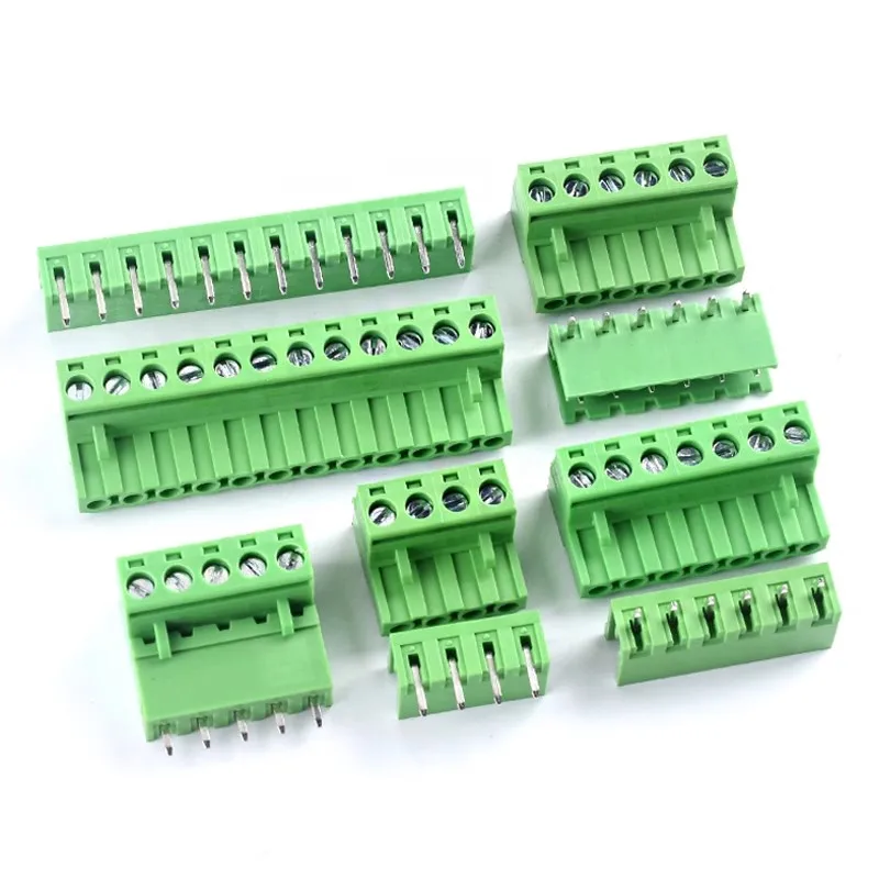 10Sets 2.54mm 3.5mm 3.81mm 5.08mm 15EDG KF2EDG PCB Screw Terminal Block Connector 2-16Pin Male Female Socket Pin Header Wire
