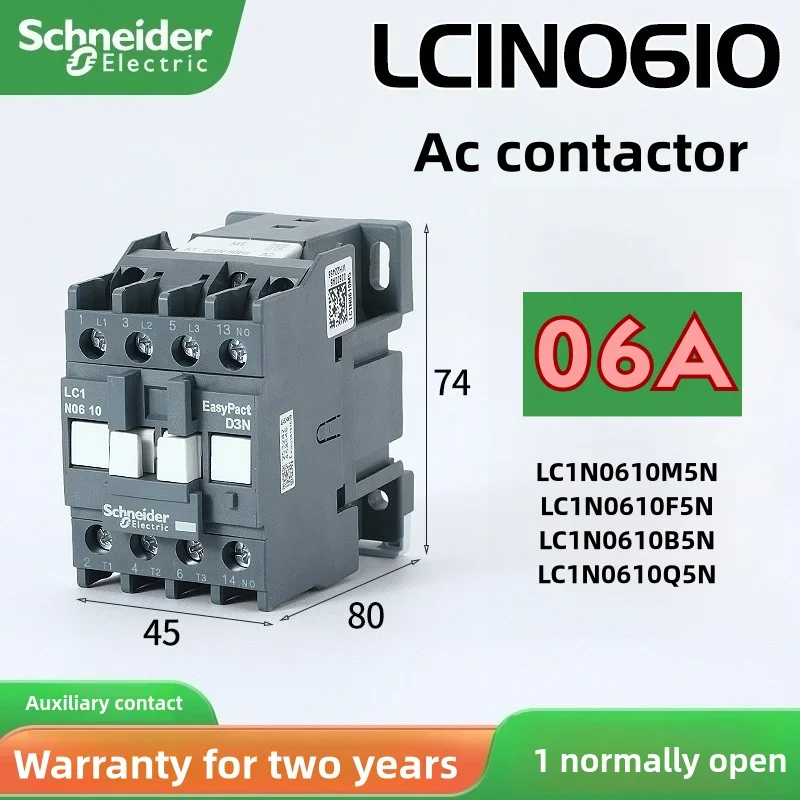 

Schneider Contactor Lc1N0610M5N Q5N B5N F5N Ac110V 220V 380V Ac Contactor