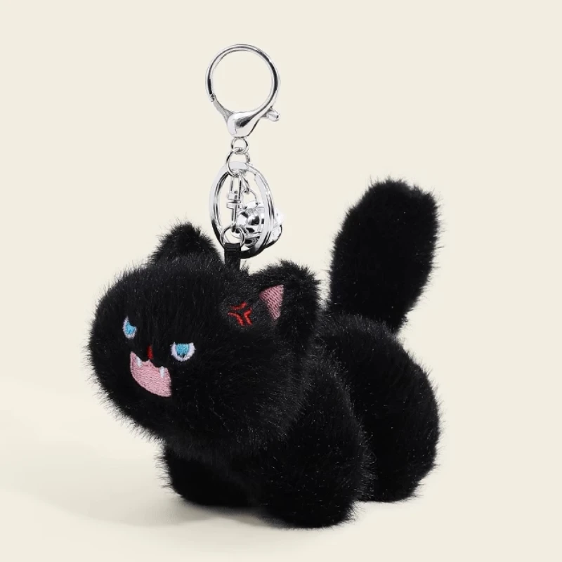 

Fried Hair Cat Cute Bag Pendant Girl Plush Doll Schoolbag Pendant Gift Senior Sense Key Chain Doll To Send Friends To Children