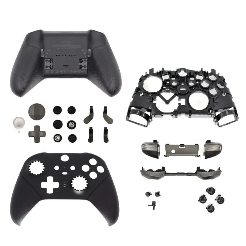 Shell Kit Free Combination Easy To Operate Handle Button Replaceable Black Replacement Kit Gamepad Handle Front And Rear Cover