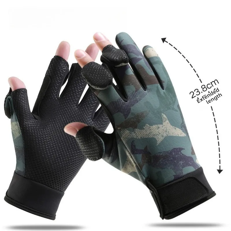 

Outdoor fishing Luya fishing dew finger touch screen non-slip and anti-splashing cycling sports fishing gloves