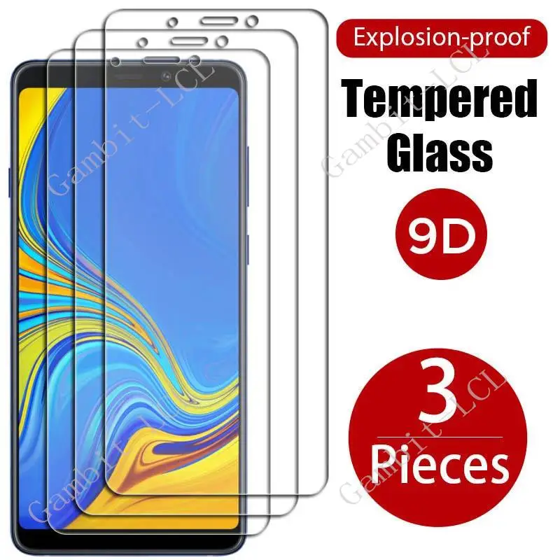 3 peças de vidro temperado para samsung galaxy a9 (2018) / a9s a 9 star pro galaxya9 SM-A920F 6.3 "filme protetor de tela