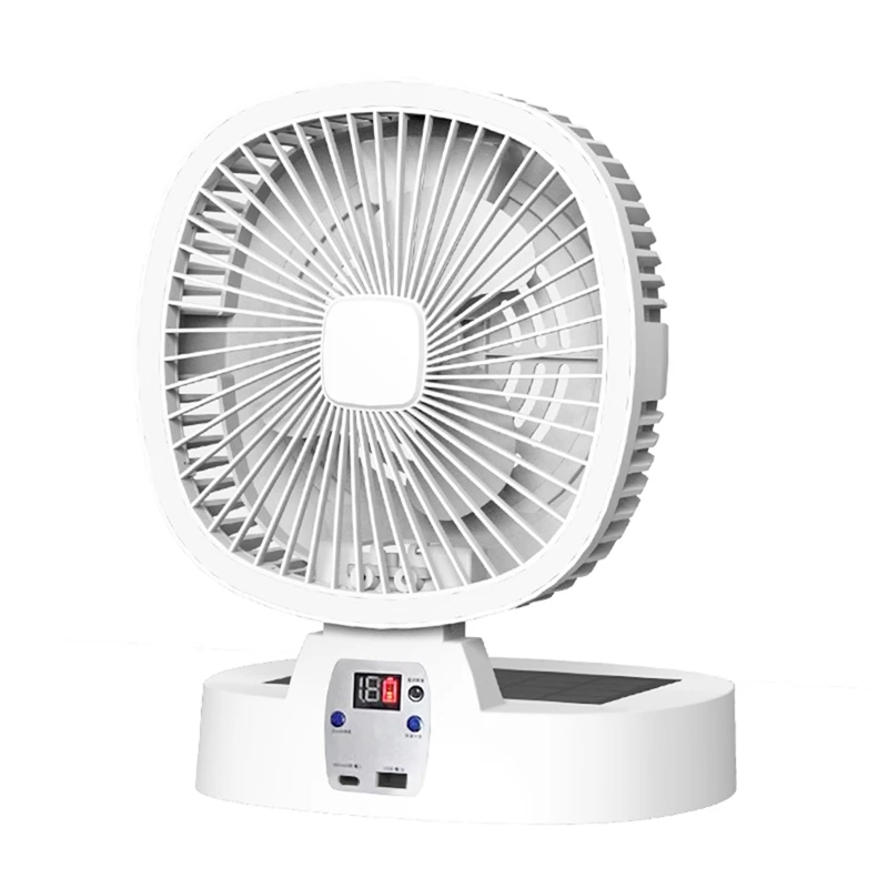 

Outdoor Camping Fan Solar Wireless Portable Desktop Electric Fan 3 Speed Ventilador With Remote Control