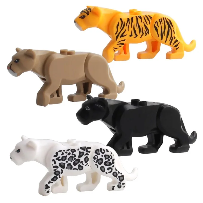 The Zoo African Animal Mini Action Figures Elephants Eagle Camel Elk Giraffe Gorilla Horse Tiger Building Blocks Brick Toys Gift
