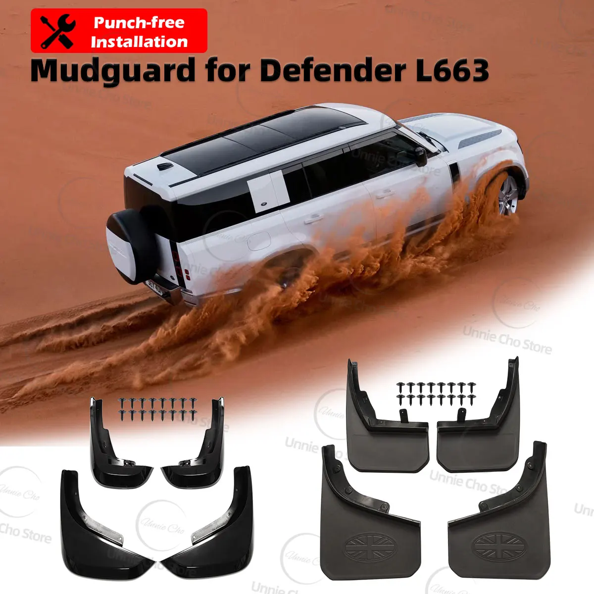 Mud Guard for Defender 90 110 L663 2020-2025 No Punching Car Fender For Land Rover Defender Acceossories Mud Flaps Splash Guards