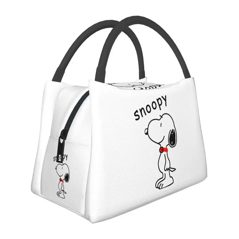 

Anime Manga Snoopy Woodstock Insulated Lunch Bags for Women Resuable Thermal Cooler Lunch Tote Work Picnic