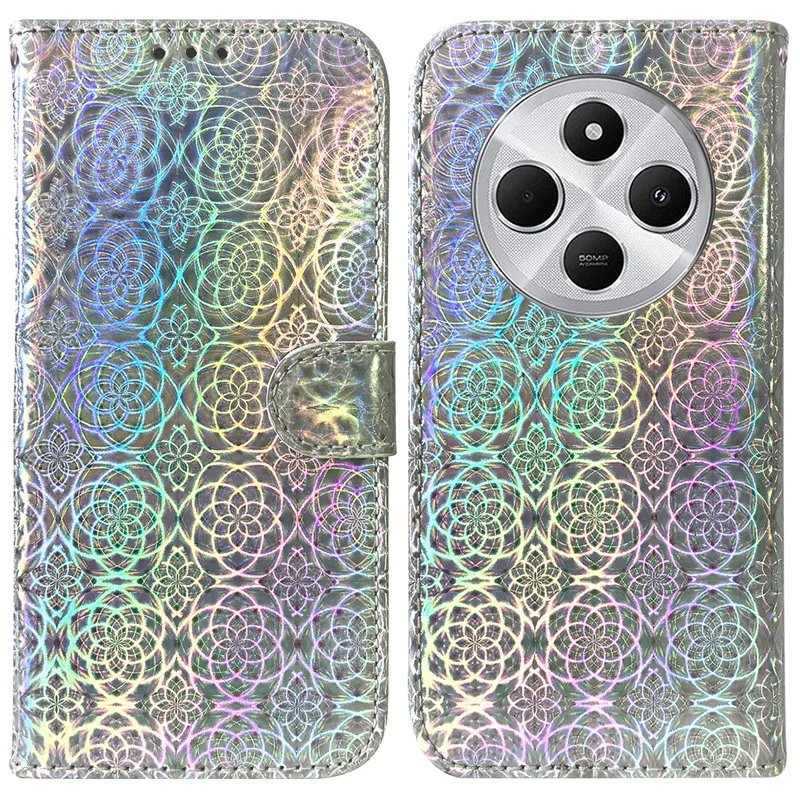 3D Colorful Pattern Wallet Leather Case on For Xiaomi Redmi 14C 13C 12C A3 A3X Turbo 3 13 4G 12 5G Redmi14C Magnetic Flip Cover