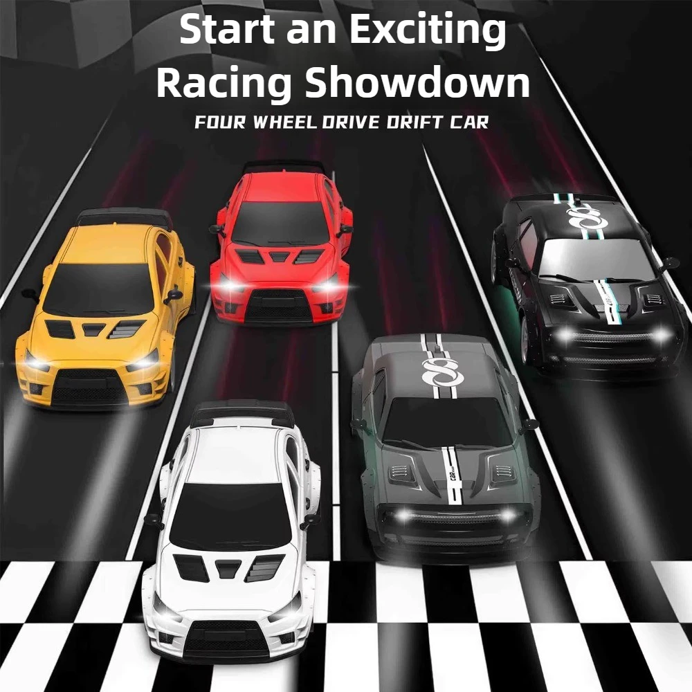 미니 RC카 1/20 4륜구동 고속 모터 드리프트 레이싱 시뮬레이션 조명 풀 프로포션 원격 제어 모델 미니 드리프트 자동차 장난감