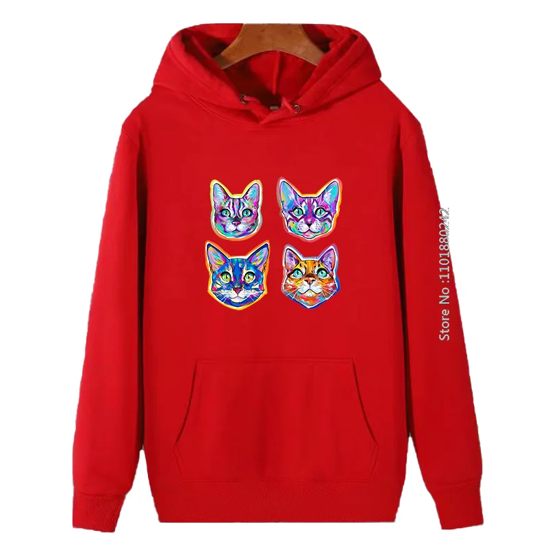 

Animal Patterns In Color And Fashion Graphic Hooded Sweatshirts High Quality Fleece Hoodie Pullovers Men's Winter Clothes