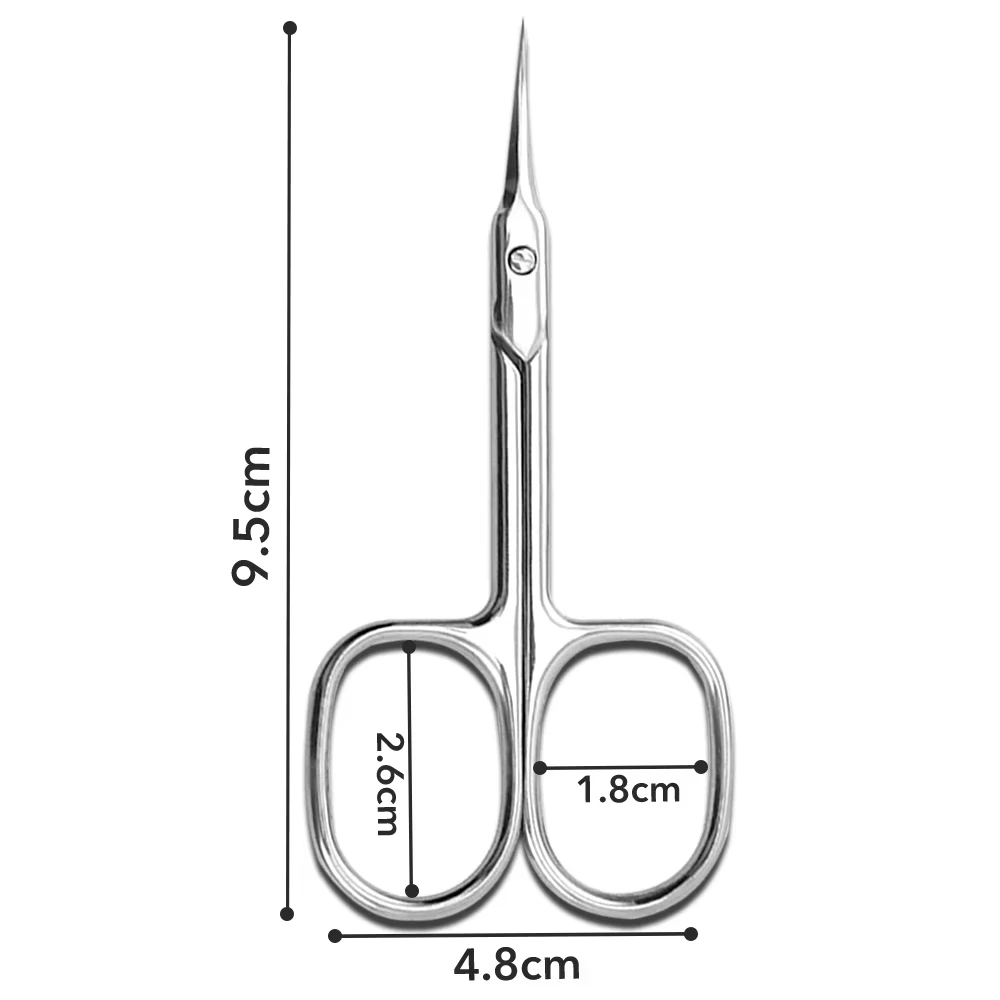 Professional Russian Manicure Scissors Cuticle Regrowth Cut Curved Tip Nail Pedicure Grooming Stainless Steel Dead Skin Remover