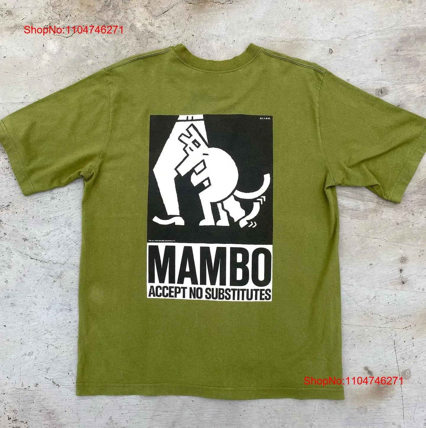 Mambo Accept No Substitutes 1989 T Shirt 90s Vintage  vintage Washed Stretched streetwear Versatile Stylish Soft