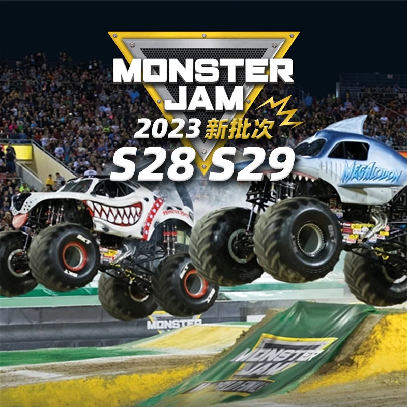 Original MONSTER JAM Monster Truck Toy Car giocattoli per bambini collettore metallo Diecast Model Car Boys Toys veicolo in miniatura giocattoli per