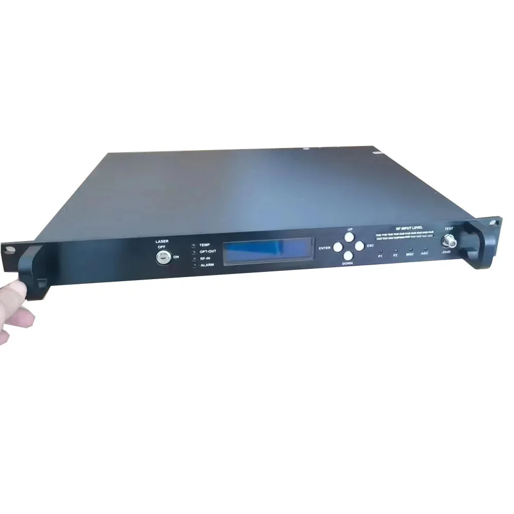 FTTH 1550nm Direct-modulated Optical Transmitter 2x7dB 10dB Rf To Fiber Optics CATV Optical Transmitter