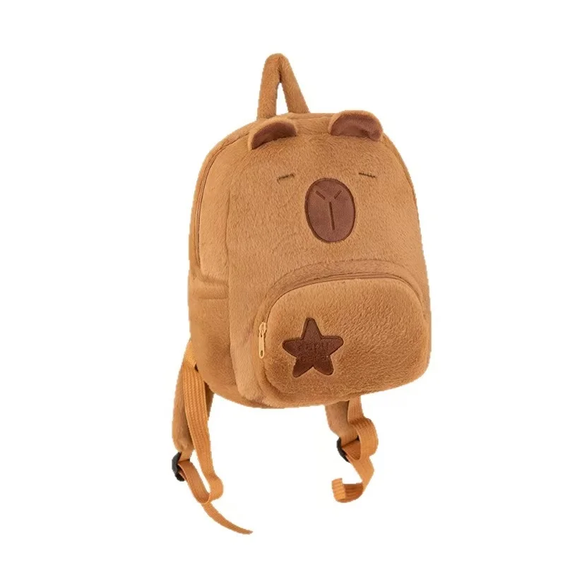 كابيبارا حقيبة ظهر قطيفة Kawaii موضة بلوشي دمية الفراء حقيبة الأطفال حقيبة كتف حقيبة صغيرة حقائب هدايا لصديقتك