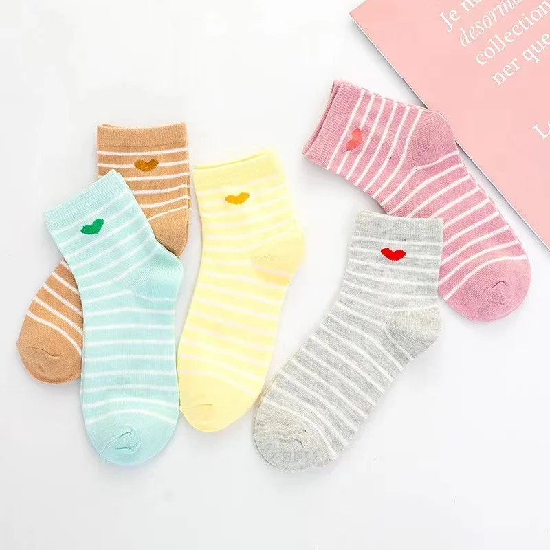 5 Pairs Pack Women Socks Girl Cartoon Bar Bear Lovely Happy Funny Smile Cute Kawaii Boat Ankle Short Cotton Socks носки женские