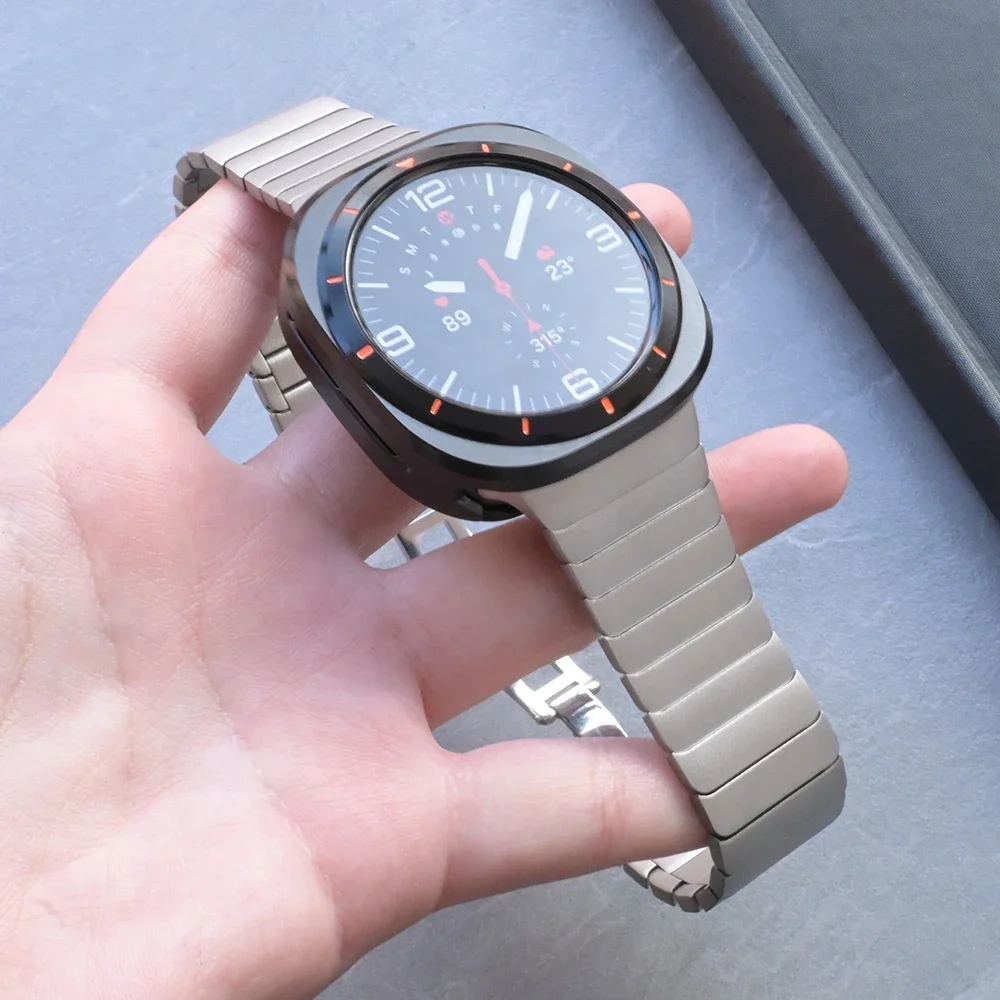 Cinturino in metallo da uomo d'affari per Samsung Galaxy Ultra Watch 7 47mm No Gaps Bracciale a maglie di lusso per GALAXY ULTRA 47MM Loop Band Belt