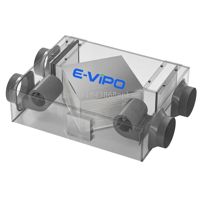 E-VIPO Ventilation Fan Fresh Air HVAC Systems Parts Bypass Recuperator Mechanical HRV Heat Recovery Ventilation ERV