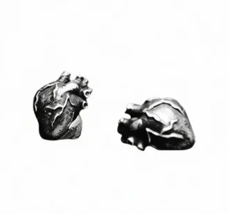 Gothic Anatomical Human Heart Stud Anatomy Oddities Medical Earring Jewelry Ear Punk Jewelry