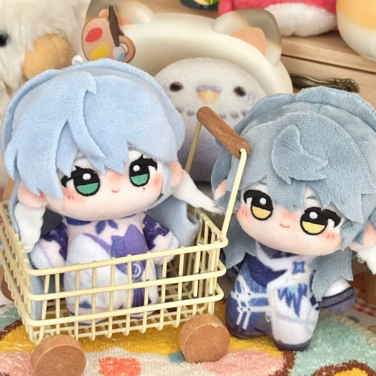 

Stuffed 10cm Honkai: Star Rail Sunday Robin Cute Plush Doll Keychain for Fans Collection or Kids Adults Birthday Gift