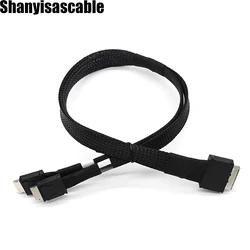 0.5M PCI-E Ultraport Oculink PCIe PCI-Express Data Active Cable SFF-8611 8i to Dual 2X Oculink SFF-8611 4i PCI-Express cable