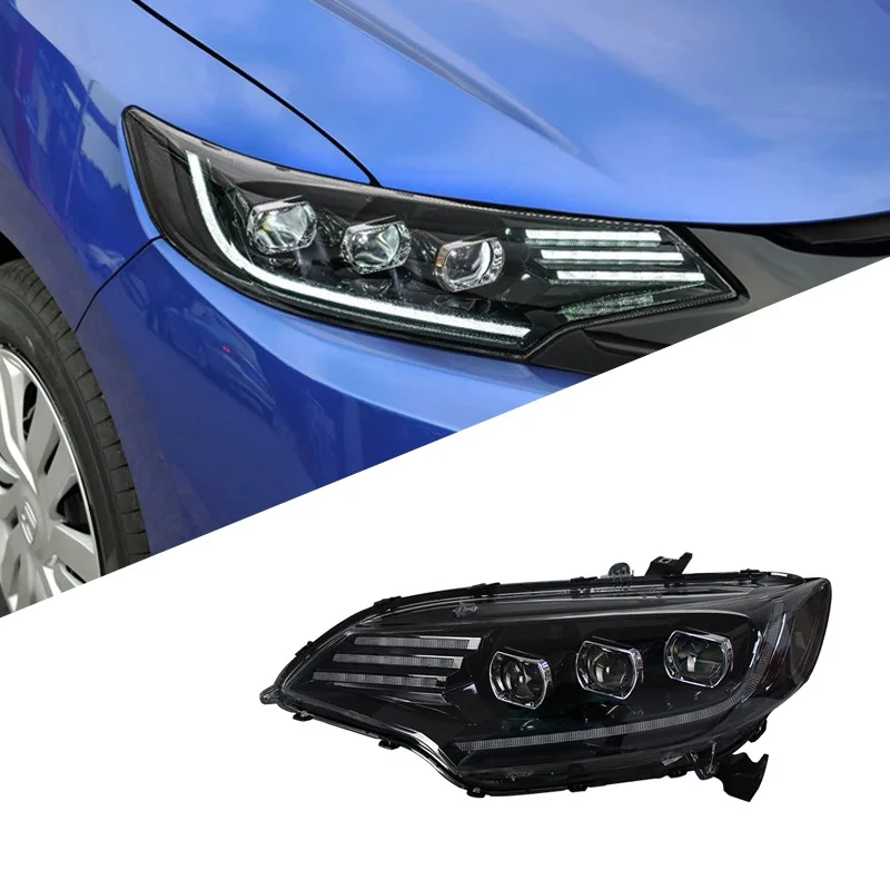 

Suitable For 14-20 Honda New Fit Headlight Assembly GK5 Modified LED Daytime Running Light Flow Signal FIT