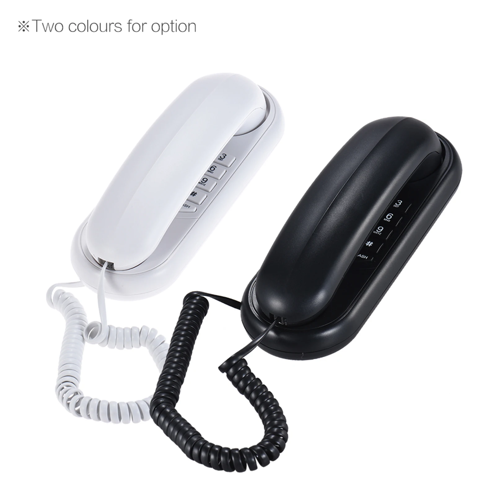 【New】Corded Telephone Phone Pause/ Redial/ Flash Wall Mountable Base Handset for House Home Call Center Office Company Hotel