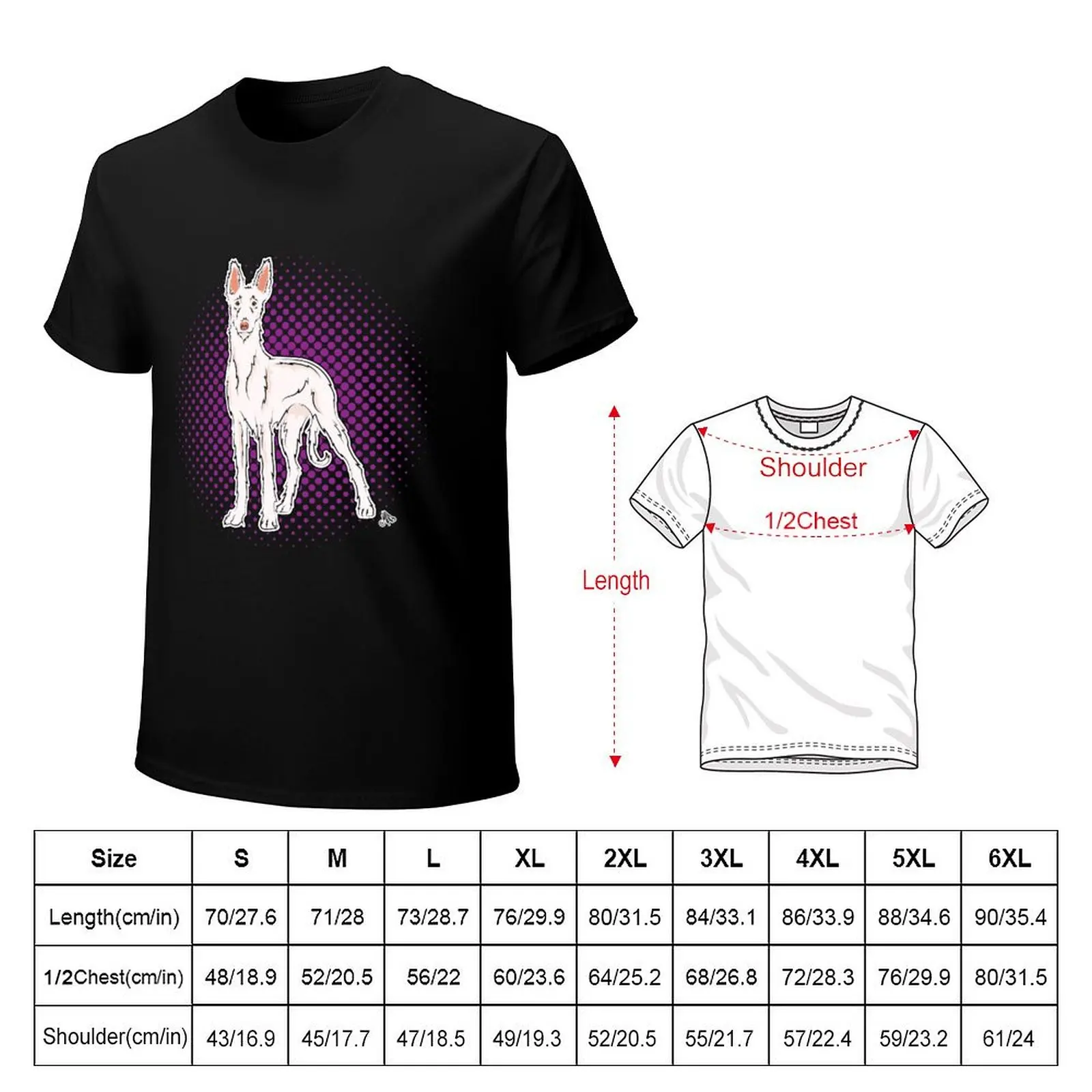 Copy of Ibizan Hound Wire White COMIC style T-Shirt Lightweight Running T-Shirt