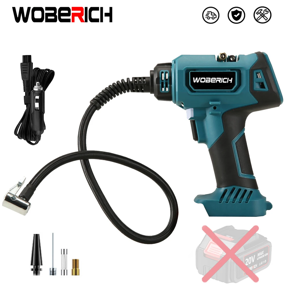 

Air compressor portable air inflator for Car tyre / motorcycle/ bicycle/ Outdoor Cordless Electric Pump / for makita 18V battery