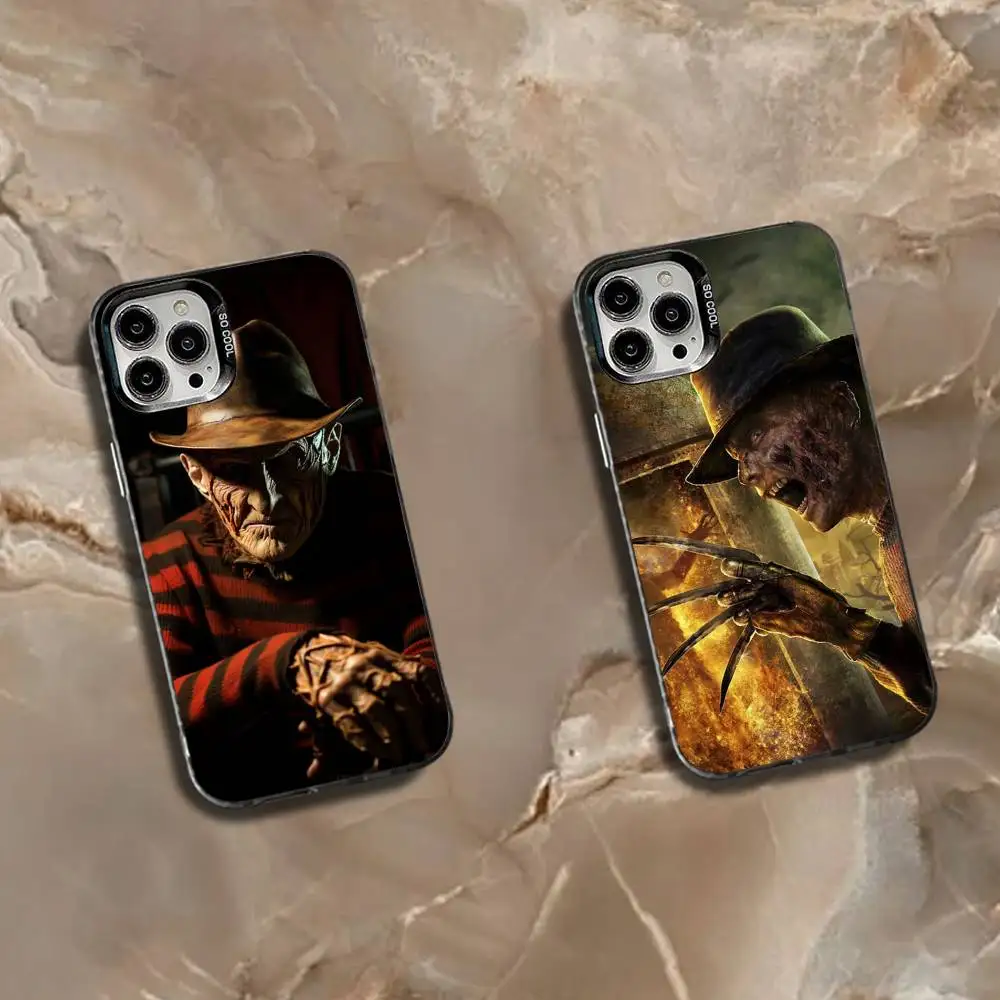 

F-Freddy Horror K-Krueger Phone Case For iPhone 16,15,14,13,12,11,Mini,Pro,SE,MAX White Matte Shockproof Cover