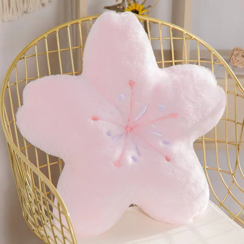 Cherry Blossom Throw Pillow Cute Flower Soft Sofa Cushion Back Support for Couch Office Home Decoration