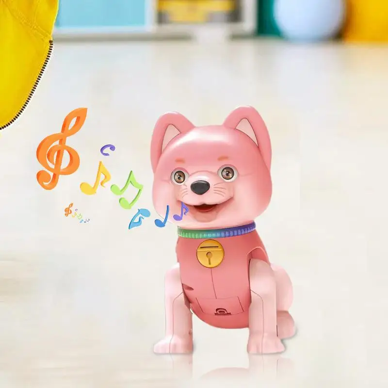 Brinquedo realista do cão dos desenhos animados, Brinquedos animais ambulantes musicais, Piscando brinquedos animais para casa, Berçário do jardim de infância