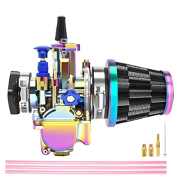 Alconstar-Motorcycle Racing Carburetor set PWK 21 24 26 28 30 32 34mm Flat Slide Colorful Vergaser For Keihin 50-250cc Dirt Bike