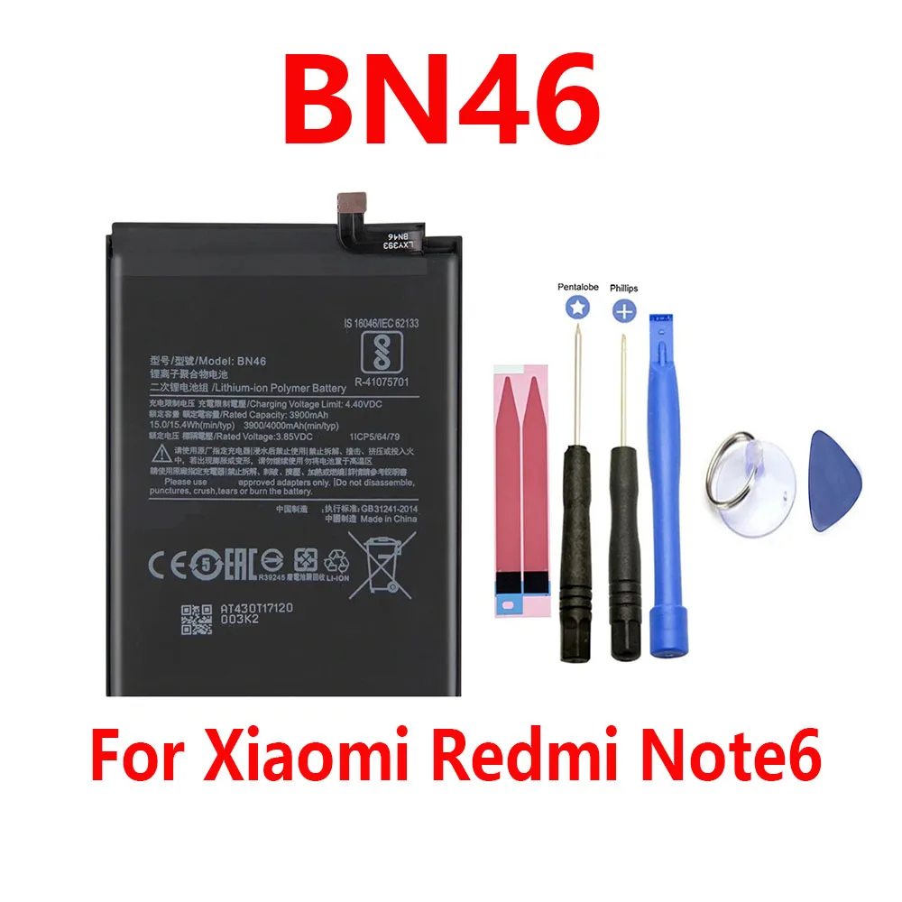 2026 year BN46 4000mAh Replacement Battery For Xiaomi Redmi 7/Redmi Note 8T/Redmi Note 8 Batteries+Free Tools