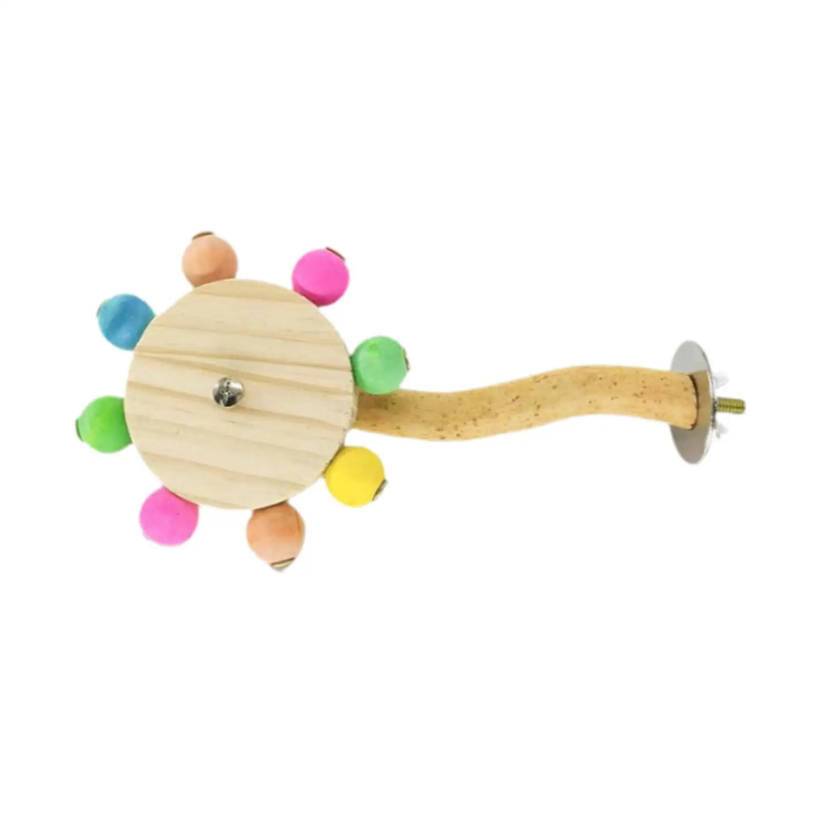 Colourful Parrot Toy Activity Wood Perch Parrot Colorful Toy for Budgerigar