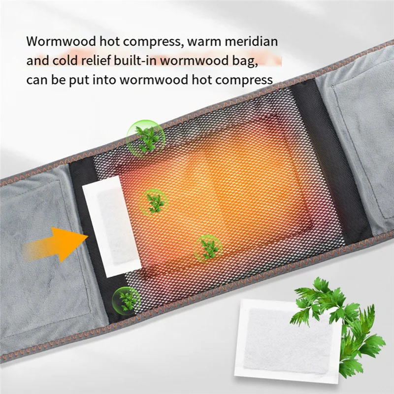 

AA47 Rechargeable Heating Massage Belt Warm Compress Heating Belt Controller Red Light Heating Belt Warmer Durable Easy To Use