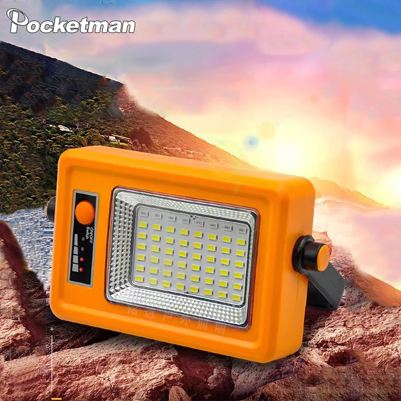 Portable Solar/USB Fast Charging Work Light Outdoor Camping Lantern High Power 56LED Searchlight Floodlight Waterproof Work Lamp