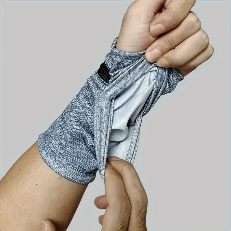 1 Stück schwarze Aufbewahrungstasche für neutrale Handgelenkstützen, geeignet für Fitness-Laufen, mit Reißverschluss, schweißabsorbierende Handgelenkstütze ﻿ – Detail 6
