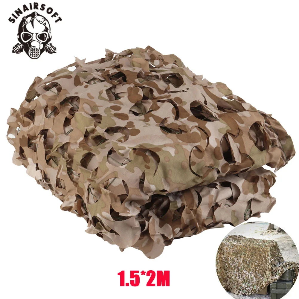 Tactical Hunting 1.5*2M Camouflage Netting Outdoor Sports Concealment Camo Net for Military Activities Hiding Sunshade Wargame