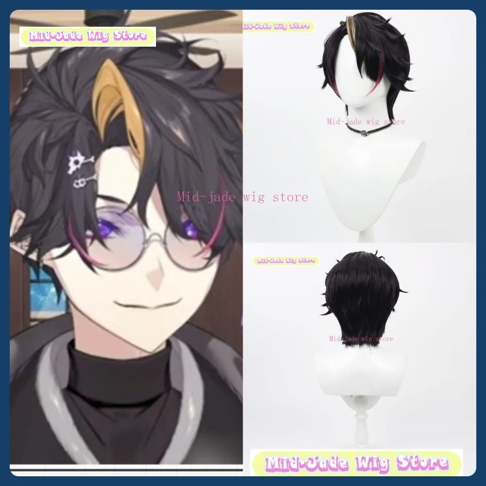 

Mid-jade Wig Store NIJISANJI Shu Yamino VTuber Cosplay Wig Anime Game Role-playing Synthetic Hair Halloween Party Costumes Props