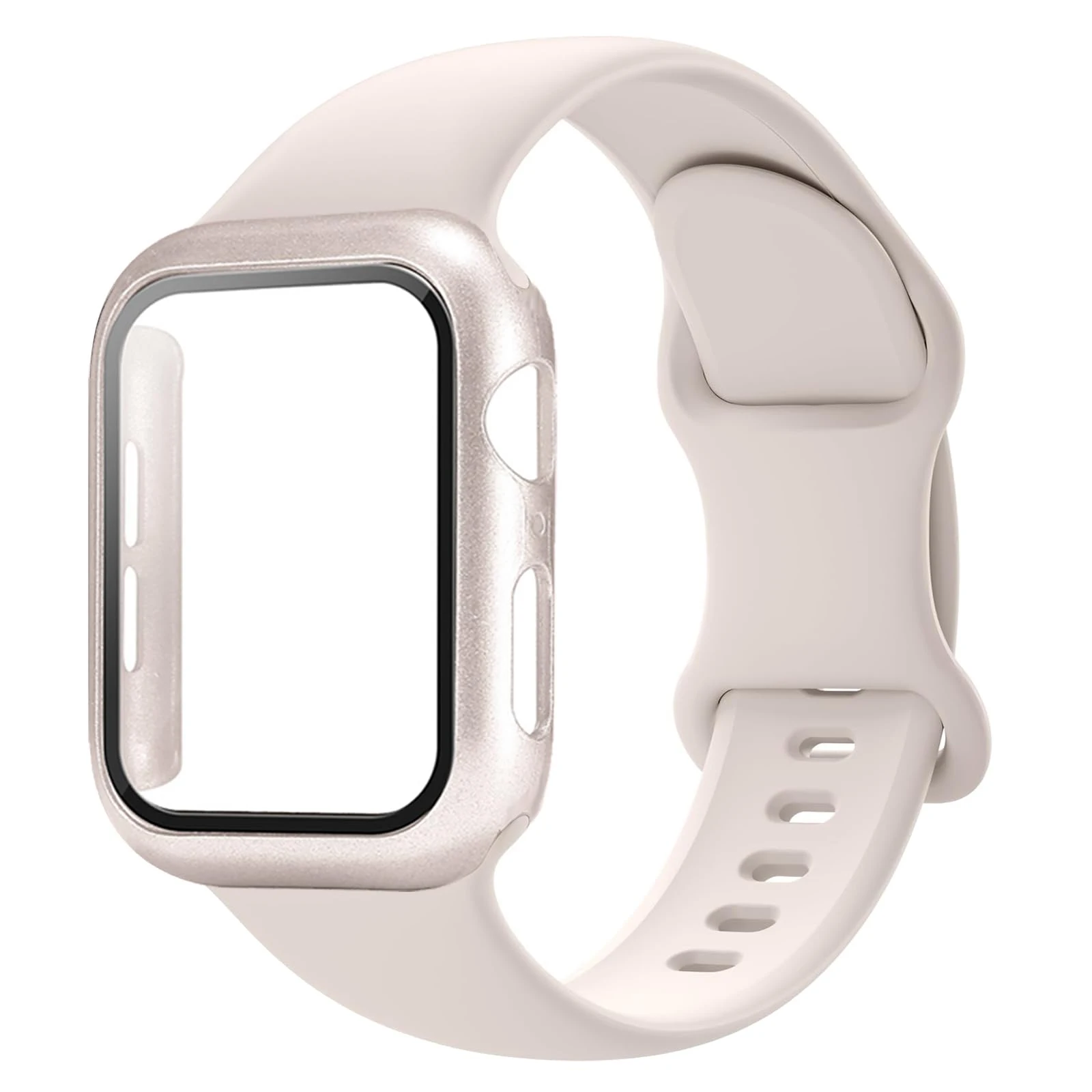 PC-Gehäuse + Armbänder für Apple Watch Band 44 mm 45 mm 40 mm 46 mm 41 mm 42 mm 49 mm Sport-Silikonarmband iWatch Serie 10 8 7 SE 9 Ultra 2