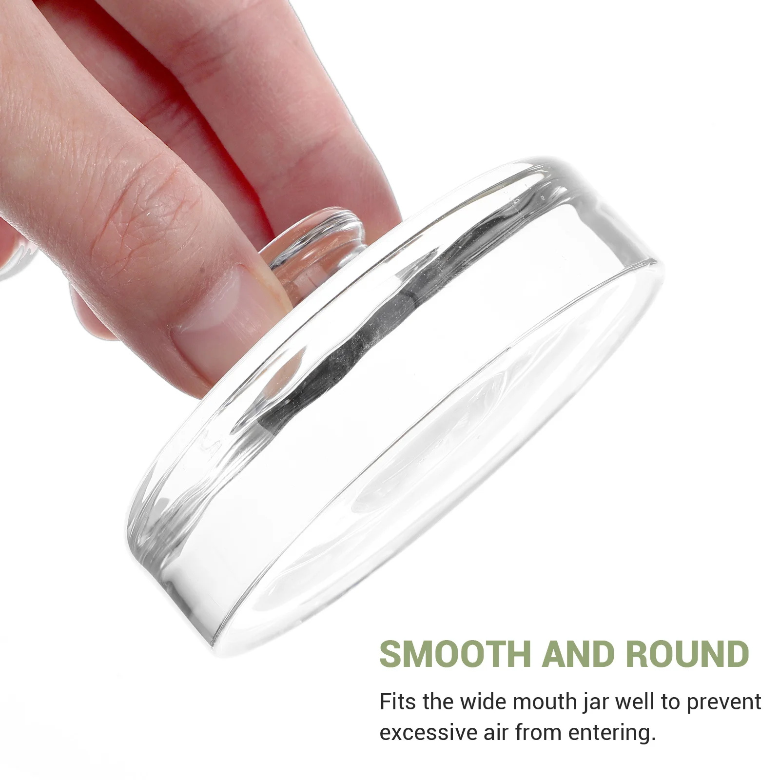 

Mason Jar Glass Fermenting Weight Heavy Solid Thick Glass Lid with Handle Suitable for Wide Mouth Jar Pickle Can