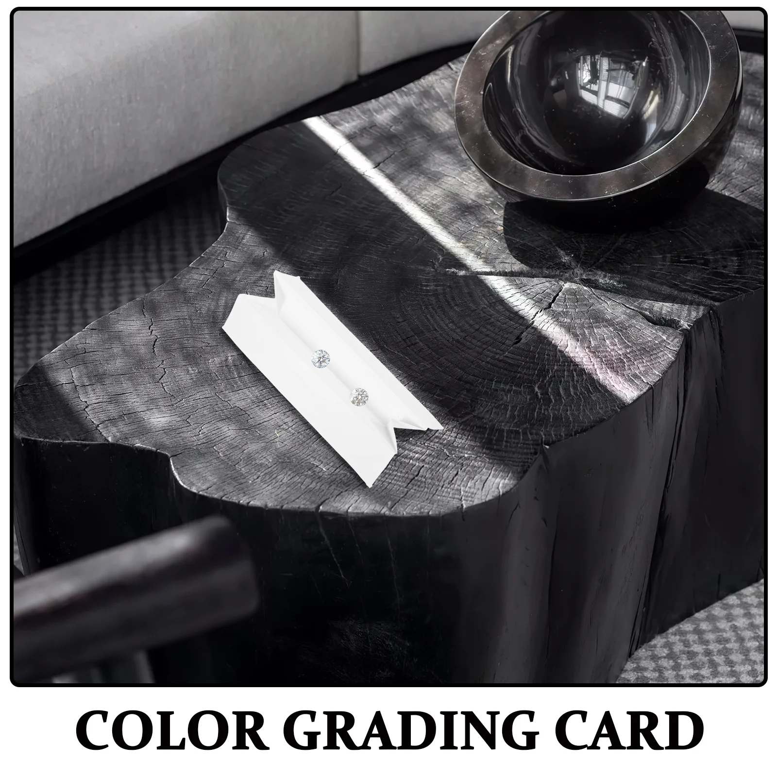 6 قطعة أداة بطاقة الدرجات الماسية قابلة للطي ومضادة للانعكاس لمقارنة الألوان وتحديد المجوهرات والأحجار الكريمة من الورق المقوى #5