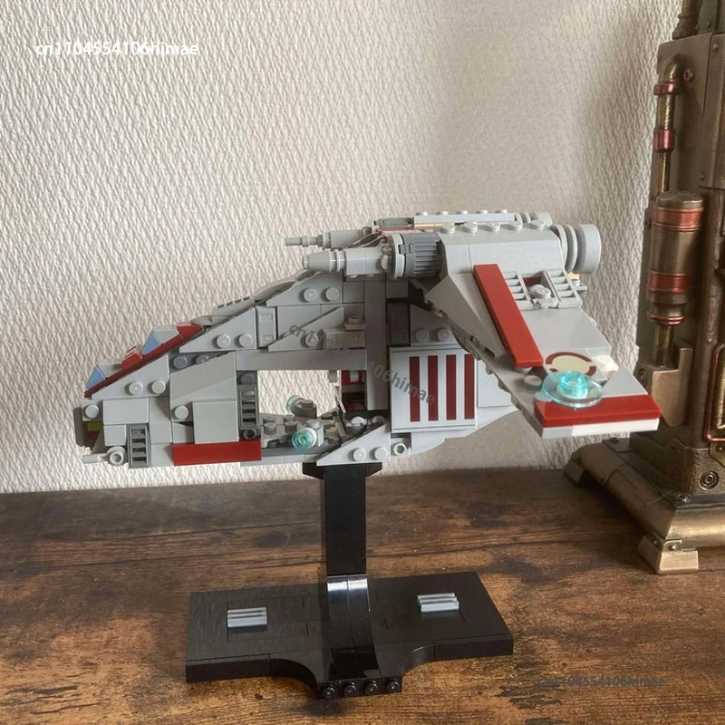 NEW Gunship Republic Version Midi Scale Building Block Model DIY Spaceship Military Sci-fi Movie Assembly Bricks Kids Toy Gift