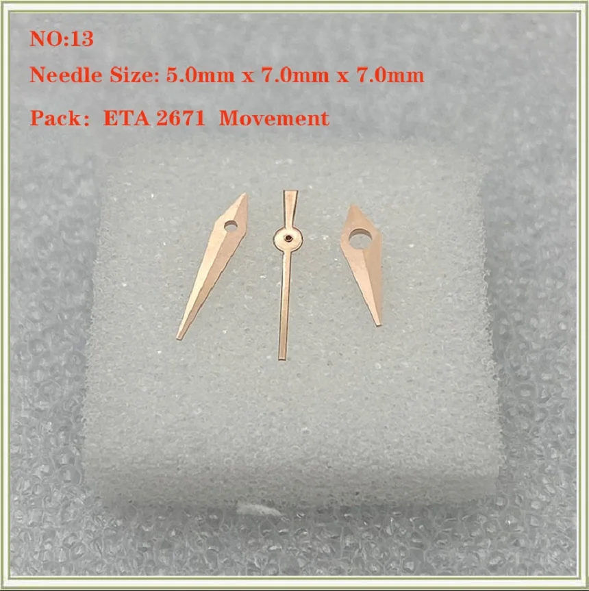 Aiguilles de montre volantes à disque pour femmes, adaptées au mouvement 2671, heures, minutes, secondes, 13