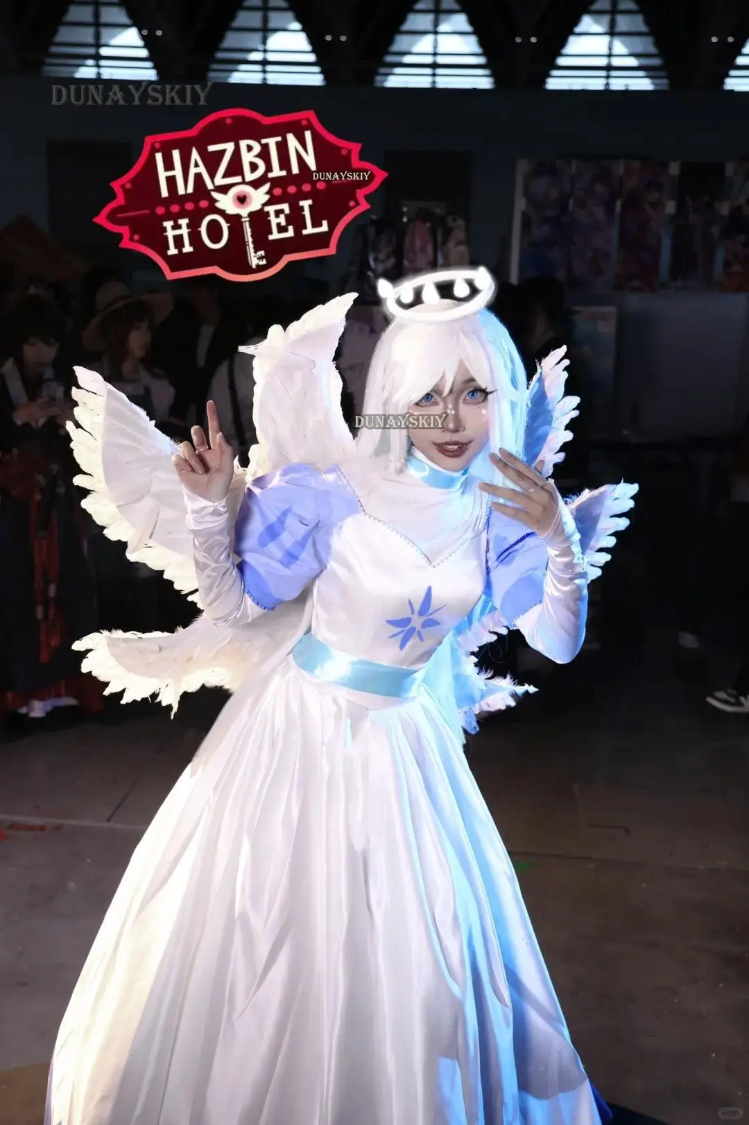 Angel Emily Seraphim Cosplay Costume Halo Cosplay Women Fancy Dress Outfit Halloween Uniform Hasbin Hazubin Suit