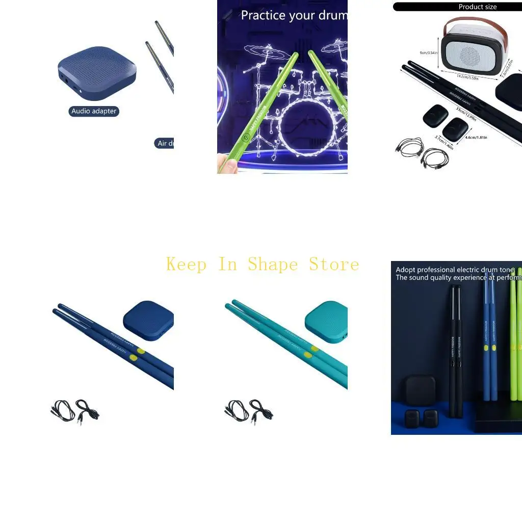 

U1JC портативный карманный барабан с датчиком движения, электрический воздушный барабан с барабанными палочками, виртуальный для