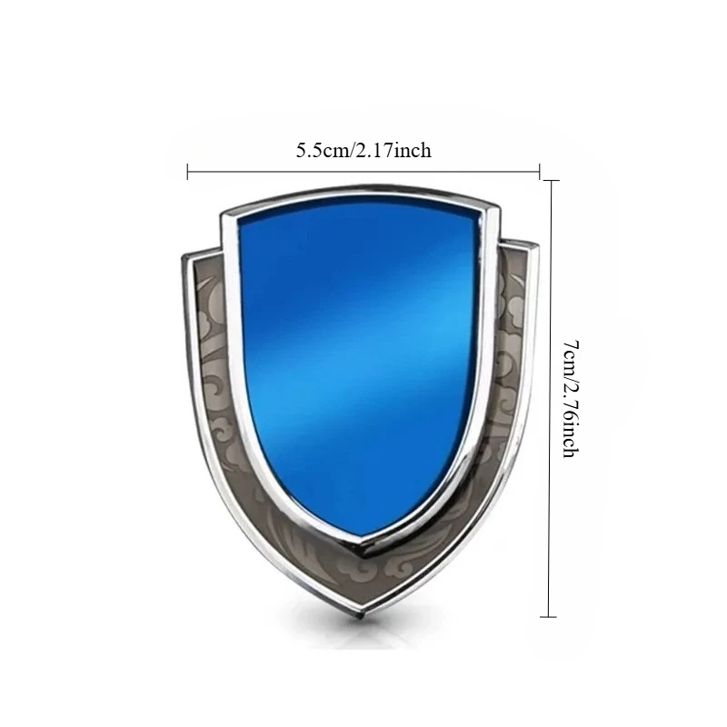 ملصق شارة بشعار درع جانبي للسيارة عالمي - ملصق زخرفي معدني للتصفيف الخارجي #3