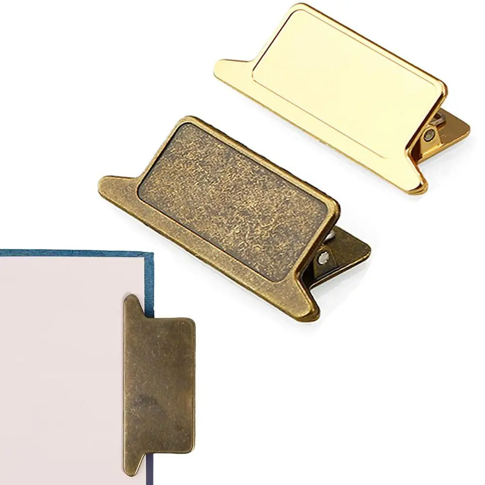 Retro Metal Binder Clips Alloy Anti-slip Paper Clip DIY Reading Tools Securing Clips for Office Home School