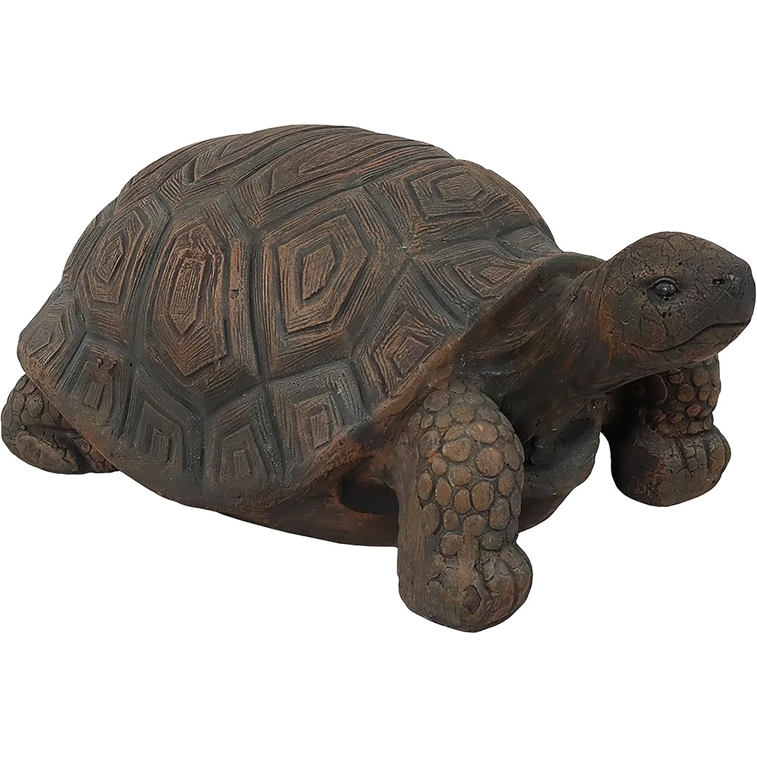 Sunnydaze Tanya The Tortoise 20-Inch Long Indoor Outdoor Poly-Concrete Garden Statue Decor Hollow Interior