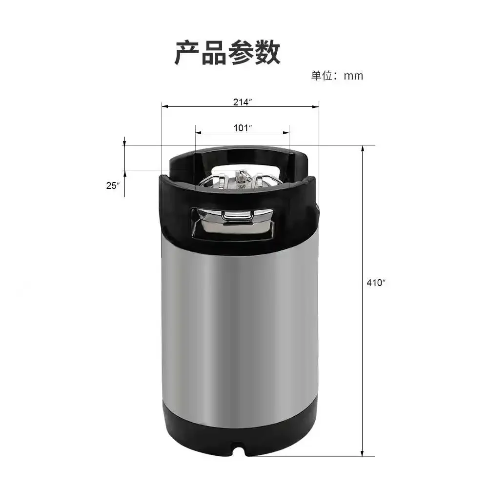 9.5L 19L 304 Stainless Steel  Barrel Syrup Barrel Fermentation Barrel Food Grade Beer  Craft Brewing Home Brewing